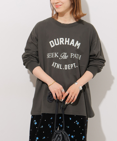 JOURNAL STANDARD relume(ジャーナルスタンダード レリューム)の「DURHAMロゴロングTシャツ(Tシャツ/カットソー・レディース・ホワイト/ブラック系その他・FREE)」の8枚目の写真