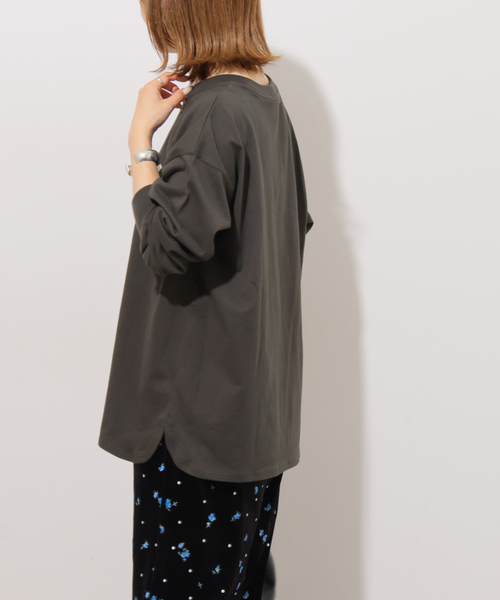 JOURNAL STANDARD relume(ジャーナルスタンダード レリューム)の「DURHAMロゴロングTシャツ(Tシャツ/カットソー・レディース・ホワイト/ブラック系その他・FREE)」の9枚目の写真