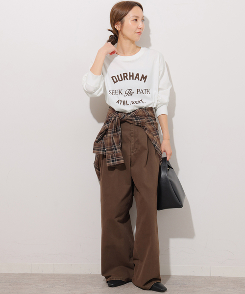 JOURNAL STANDARD relume(ジャーナルスタンダード レリューム)の「DURHAMロゴロングTシャツ(Tシャツ/カットソー・レディース・ホワイト/ブラック系その他・FREE)」の11枚目の写真