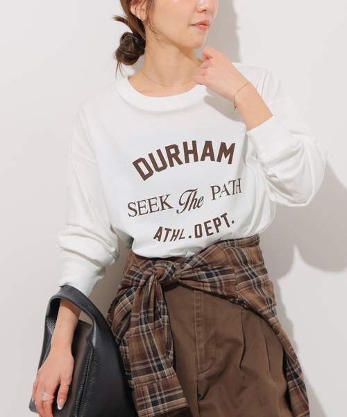 JOURNAL STANDARD relume(ジャーナルスタンダード レリューム)の「DURHAMロゴロングTシャツ(Tシャツ/カットソー・レディース・ホワイト/ブラック系その他・FREE)」の14枚目の写真