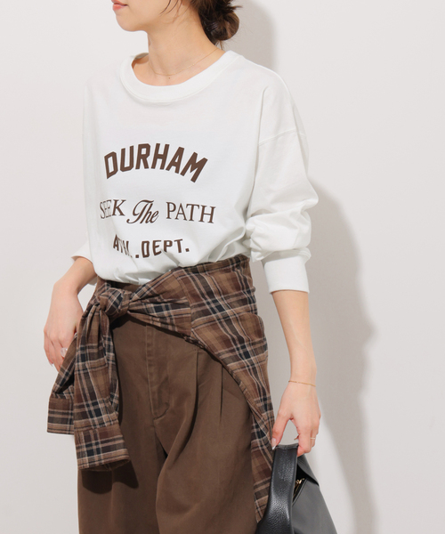 JOURNAL STANDARD relume(ジャーナルスタンダード レリューム)の「DURHAMロゴロングTシャツ(Tシャツ/カットソー・レディース・ホワイト/ブラック系その他・FREE)」の15枚目の写真