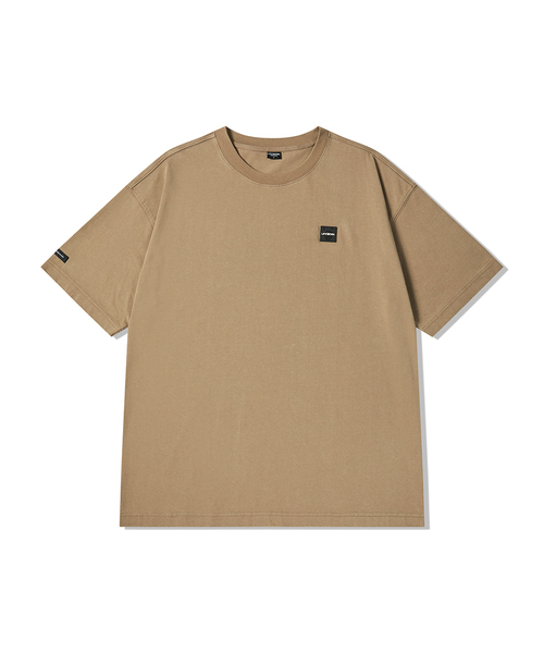 LIFE WORK(ライフワーク)の「共用) ミニ四角ワッペンウォッシング半袖Tシャツ(Tシャツ/カットソー・メンズ・チャコールグレー/ライトグレー/ダークブラウン/アイボリー・SMALL/MEDIUM/LARGE/X-LARGE)」の4枚目の写真