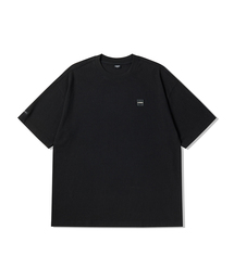 共用) ミニ四角ワッペンウォッシング半袖Tシャツ