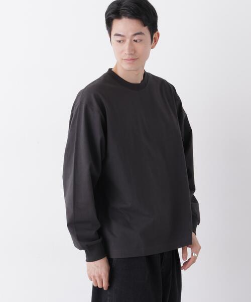 NANO universe（ナノユニバース）の「8ozビッグシルエットTシャツ 長袖（Tシャツ/カットソー・メンズ・ホワイト/パープル/ブラック/ミント・L/M）」の3枚目の写真
