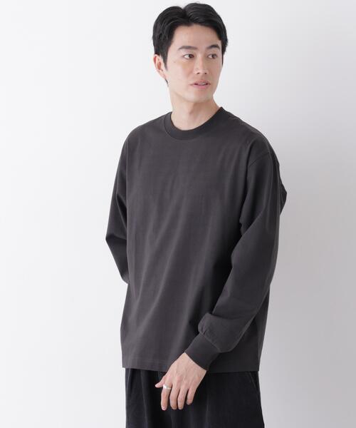 NANO universe（ナノユニバース）の「8ozビッグシルエットTシャツ 長袖（Tシャツ/カットソー・メンズ・ホワイト/パープル/ブラック/ミント・L/M）」の21枚目の写真