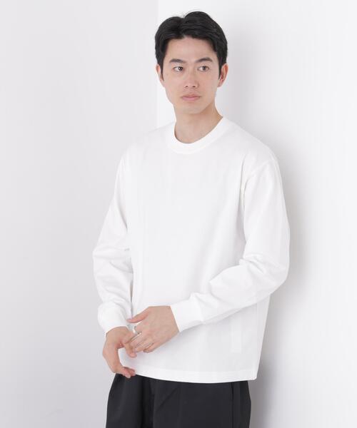 NANO universe（ナノユニバース）の「8ozビッグシルエットTシャツ 長袖（Tシャツ/カットソー・メンズ・ホワイト/パープル/ブラック/ミント・L/M）」の15枚目の写真