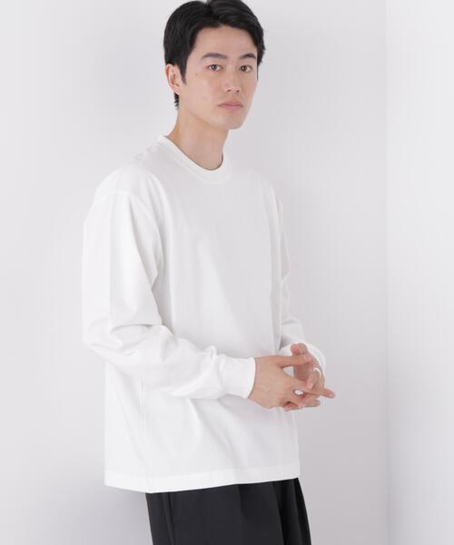 NANO universe（ナノユニバース）の「8ozビッグシルエットTシャツ 長袖（Tシャツ/カットソー・メンズ・ホワイト/パープル/ブラック/ミント・L/M）」の16枚目の写真