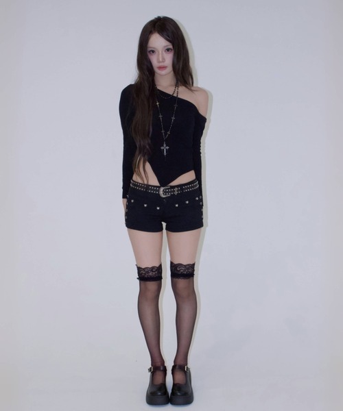 REINE NOIRE（レーヌノワール）の「black edge tops. / ブラックエッジトップス（Tシャツ/カットソー・レディース・ブラック・FREE）」の11枚目の写真