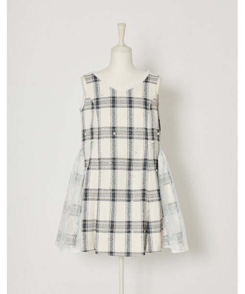 mellfy memory（メルフィーメモリー）の「Lacy lady pearl topping onepiece（ワンピース・レディース・ホワイト/ピンク・FREE）」の9枚目の写真