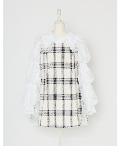 mellfy memory（メルフィーメモリー）の「Lacy lady pearl topping onepiece（ワンピース・レディース・ホワイト/ピンク・FREE）」の17枚目の写真