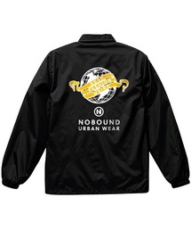 NOBOUND(ノーバウンド) コーチジャケット イラスト ロゴ バックプリント 裏トリコット アウター レディース