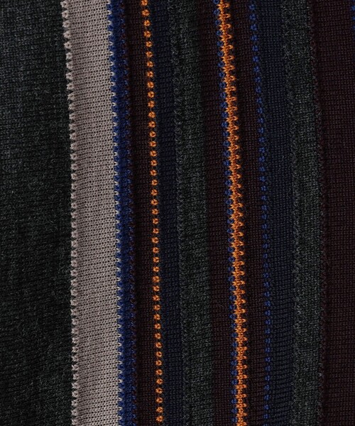 TOMORROWLAND (トゥモローランド)の「TOMORROWLAND tricot スーパーファインメリノウール ストライプVネックカーディガン S-WOOL(カーディガン/ボレロ・メンズ・ブルー系その他2/グレー系その他2・M/L/S)」の3枚目の写真