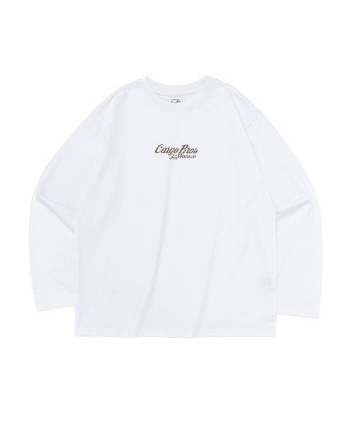CARGOBROS FOR WOMAN(カーゴブロスフォーウィメン)の「ヴィンテージクラックロゴ ロングスリーブTシャツ (ホワイト)(Tシャツ/カットソー・レディース・その他・SMALL/MEDIUM/LARGE/X-LARGE)」の1枚目の写真