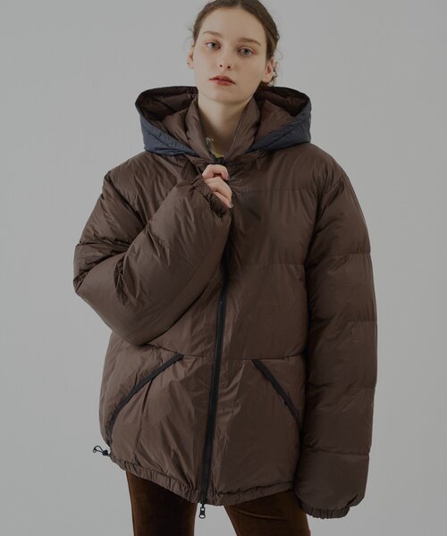 WHIMSIC(ウィムジック)の「【UNISEX/2size】マルチウェイパデットジャケット(ダウンジャケット/コート・レディース・ブラック/ブラウン・1/2)」の1枚目の写真