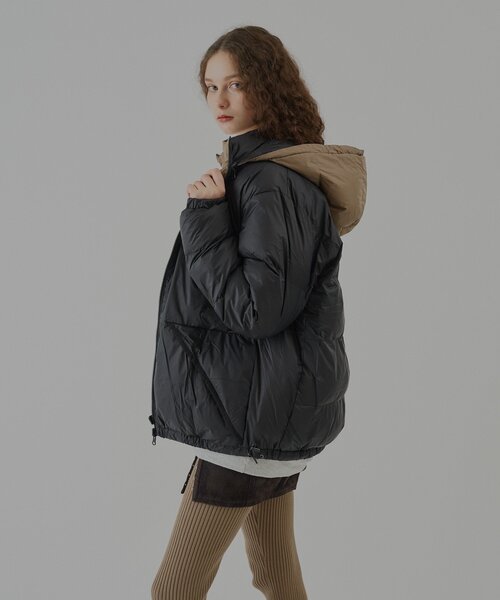 WHIMSIC(ウィムジック)の「【UNISEX/2size】マルチウェイパデットジャケット(ダウンジャケット/コート・レディース・ブラック/ブラウン・1/2)」の3枚目の写真