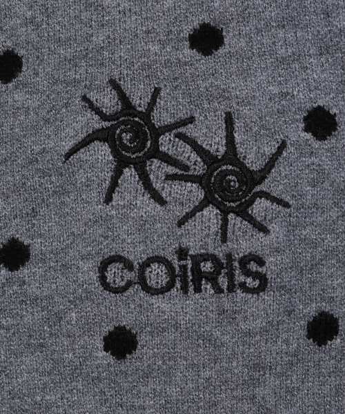 COIRIS(コイリス)の「コハル ドット Vネック スナップカーディガン (2カラー)(カーディガン/ボレロ・レディース・チャコールグレー/ブラック・FREE)」の5枚目の写真