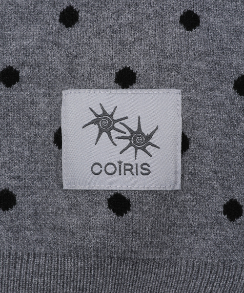 COIRIS(コイリス)の「コハル ドット Vネック スナップカーディガン (2カラー)(カーディガン/ボレロ・レディース・チャコールグレー/ブラック・FREE)」の6枚目の写真