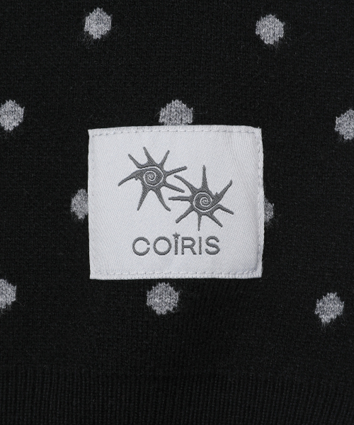 COIRIS(コイリス)の「コハル ドット Vネック スナップカーディガン (2カラー)(カーディガン/ボレロ・レディース・チャコールグレー/ブラック・FREE)」の12枚目の写真