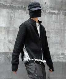ROARINGRAD（ロアリングラド）の「サイドジップ クロップドニット ジップアップ ブラック（カーディガン/ボレロ）」