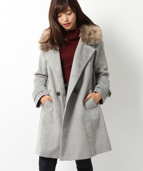 Heather（ヘザー）の「3WAYファーツキコート 723958（その他アウター