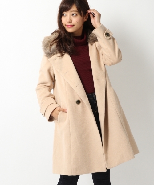 Heather（ヘザー）の「3WAYファーツキコート　723958（その他アウター・レディース・ホワイト×ブラック/グレー/ベージュ・FREE）」の21枚目の写真