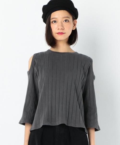 Another Edition（アナザーエディション）の「肩開きリブプルオーバー/AEBC ｶﾀｱｷ RIB PO◆（Tシャツ/カットソー・レディース・ホワイト/グレー/オレンジ・FREE）」の16枚目の写真