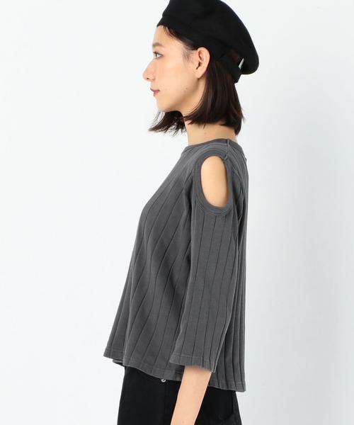 Another Edition（アナザーエディション）の「肩開きリブプルオーバー/AEBC ｶﾀｱｷ RIB PO◆（Tシャツ/カットソー・レディース・ホワイト/グレー/オレンジ・FREE）」の17枚目の写真