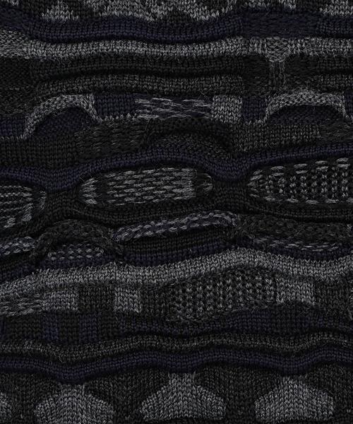 EN ROUTE（アンルート）の「ENR 3Dパターンボーダーニット◆（ニット/セーター・メンズ・グレー・1/2/3）」の8枚目の写真