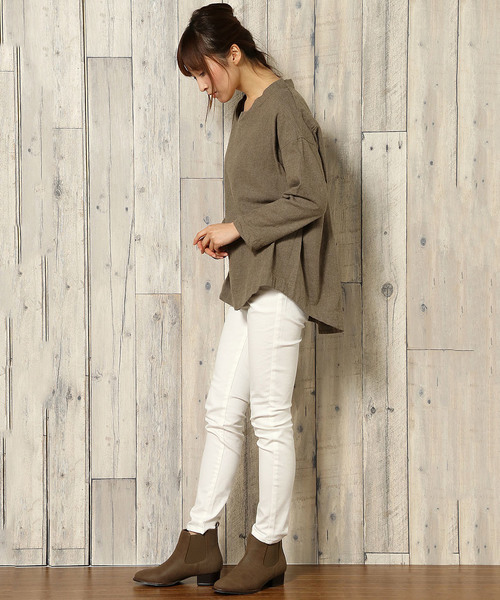 LBC（エルビーシー）の「コットンツイルスキニーパンツ   （その他パンツ・レディース・オリーブ/ネイビー/ブラック/ホワイト・MEDIUM/LARGE/SMALL）」の13枚目の写真