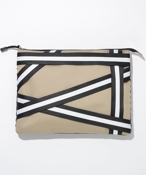 SOLPRESA（ソルプレーサ）の「テープクラッチバッグ（クラッチバッグ・レディース・ベージュ/ネイビー/キナリ・FREE）」の6枚目の写真