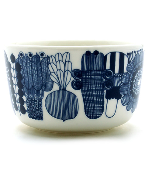 marimekko(マリメッコ)の「Siirtolapuutarha / bowl 2.5dl(食器・レディース・ホワイト×ブラック/ブルー・FREE)」の2枚目の写真
