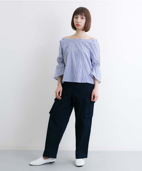 MERLOT（メルロー）の「コットンカーゴパンツ4875（カーゴパンツ・レディース・カーキ/ベージュ/ネイビー・FREE）」の13枚目の写真