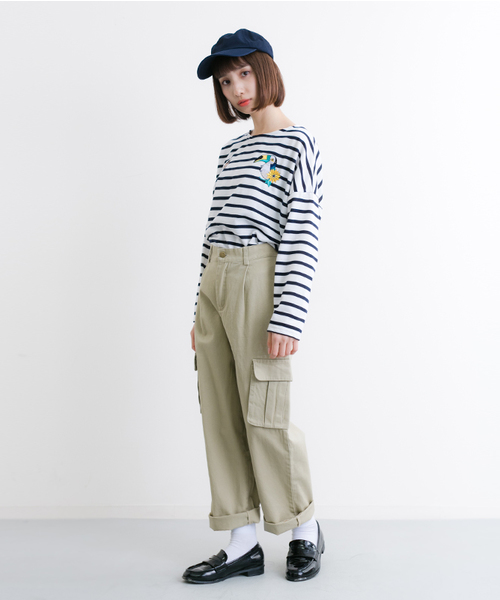 MERLOT（メルロー）の「コットンカーゴパンツ4875（カーゴパンツ・レディース・カーキ/ベージュ/ネイビー・FREE）」の14枚目の写真