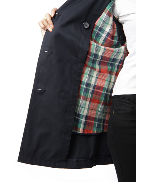 Another Edition（アナザーエディション）の「AE C チェックライナー トレンチ（トレンチコート・レディース・ベージュ/ネイビー・SMALL/MEDIUM）」の11枚目の写真