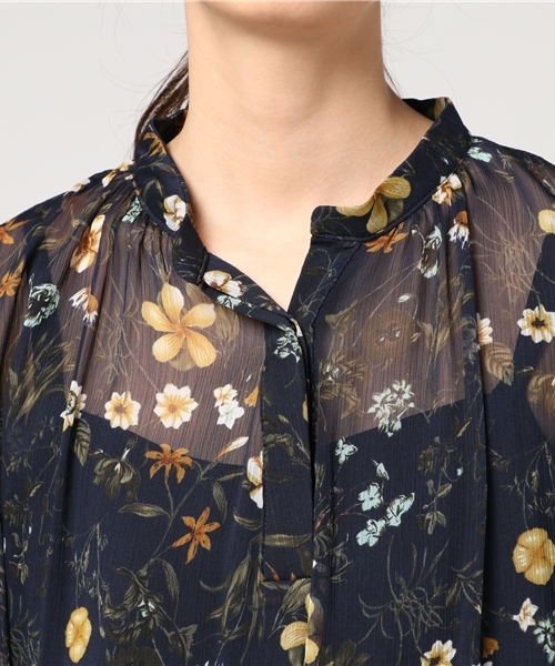 archives(アルシーヴ)の「花柄楊柳イレヘムキャミ付きワンピース(ワンピース・レディース・オフホワイト/ネイビー/ブラウン系その他・MEDIUM)」の7枚目の写真