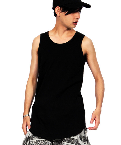 8(eight)(エイト)の「ワッフル ロング丈 タンクトップ サーマル(タンクトップ・メンズ・カーキ/ブラック/オレンジ系その他/グレー/ホワイト/ピンク・LARGE/MEDIUM)」の3枚目の写真