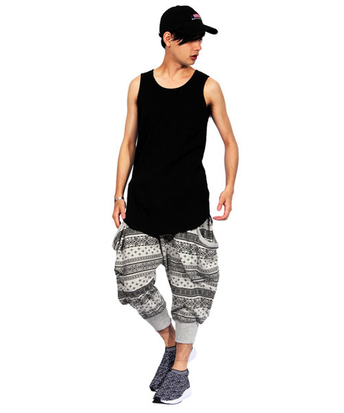 8(eight)(エイト)の「ワッフル ロング丈 タンクトップ サーマル(タンクトップ・メンズ・カーキ/ブラック/オレンジ系その他/グレー/ホワイト/ピンク・LARGE/MEDIUM)」の8枚目の写真