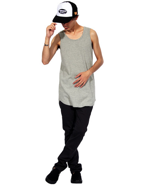 8(eight)(エイト)の「ワッフル ロング丈 タンクトップ サーマル(タンクトップ・メンズ・カーキ/ブラック/オレンジ系その他/グレー/ホワイト/ピンク・LARGE/MEDIUM)」の9枚目の写真