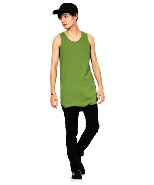 8(eight)(エイト)の「ワッフル ロング丈 タンクトップ サーマル(タンクトップ・メンズ・カーキ/ブラック/オレンジ系その他/グレー/ホワイト/ピンク・LARGE/MEDIUM)」の10枚目の写真