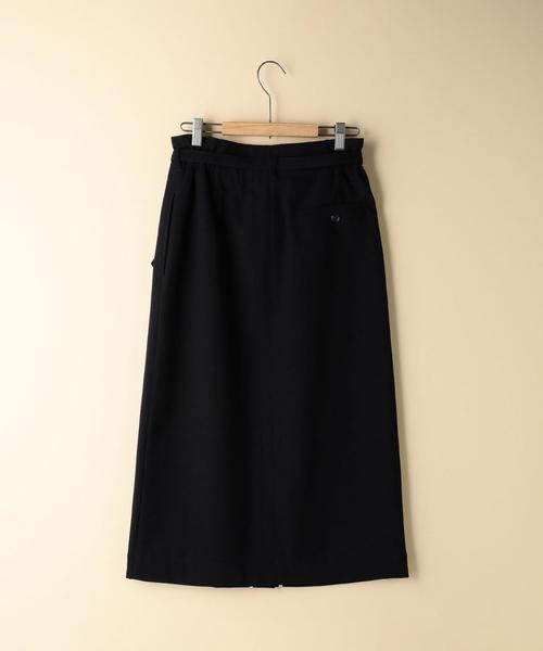 coen（コーエン）の「【手洗いできる】裏起毛ウエストベルトスカート（スカート・レディース・カーキ/ネイビー・MEDIUM/LARGE）」の10枚目の写真