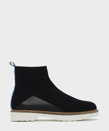 ニットテクスチャードアンクルブーツ / KNITTED TEXTURED ANKLE BOOTS