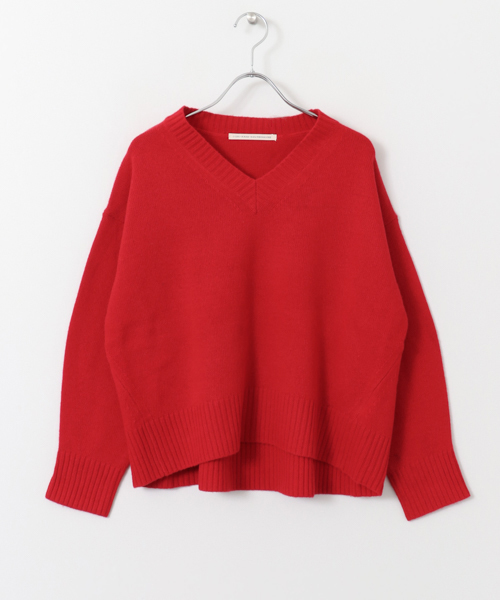 かぐれ（カグレ）の「オーバーニットプルオーバー（ニット/セーター・レディース・ベージュ/レッド/チャコールグレー・FREE）」の18枚目の写真