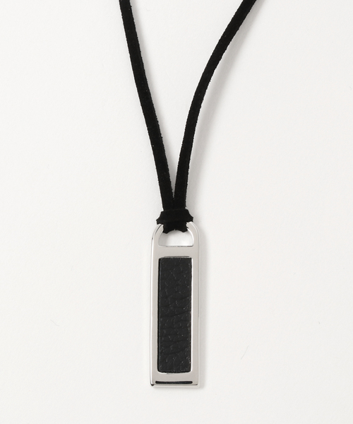 WEGO（ウィゴー）の「WEGO/レザーウッドプレートネックレス（ネックレス・メンズ・ブラック/ブラウン・FREE）」の6枚目の写真