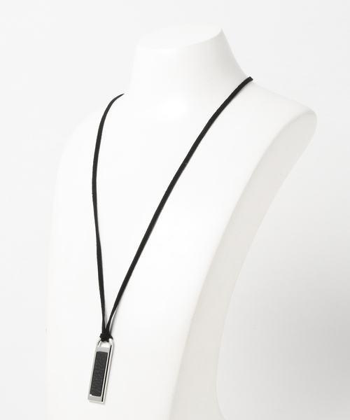 WEGO（ウィゴー）の「WEGO/レザーウッドプレートネックレス（ネックレス・メンズ・ブラック/ブラウン・FREE）」の4枚目の写真