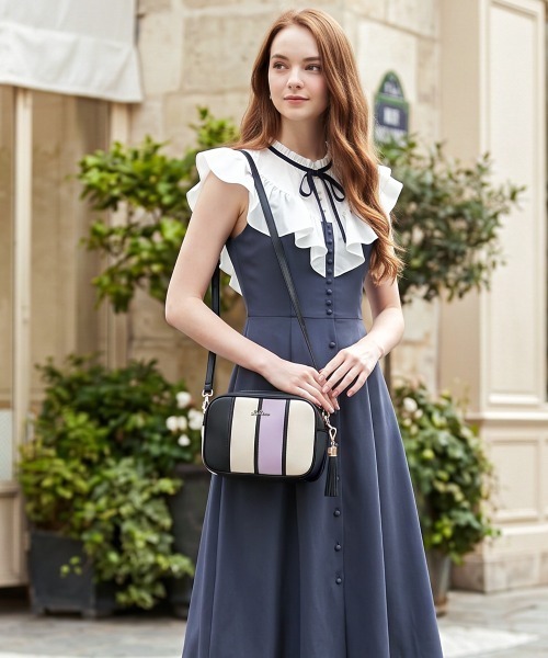 Clelia(クレリア)の「2wayマルチカラー横長ミニショルダーバッグ(ショルダーバッグ・レディース・ラベンダー/パープル系その他/ブラウン系その他/ピンク系その他・ONE SIZE)」の1枚目の写真