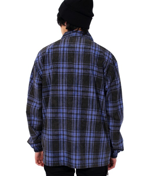 ８(eight)（エイト）の「チェック コーチジャケット ブルゾン（ブルゾン・メンズ・レッド/ブルー・MEDIUM/LARGE）」の6枚目の写真