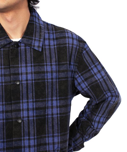 ８(eight)（エイト）の「チェック コーチジャケット ブルゾン（ブルゾン・メンズ・レッド/ブルー・MEDIUM/LARGE）」の9枚目の写真