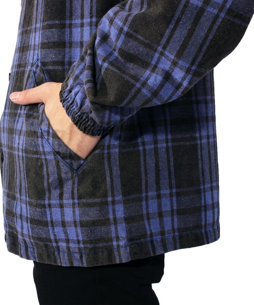 ８(eight)（エイト）の「チェック コーチジャケット ブルゾン（ブルゾン・メンズ・レッド/ブルー・MEDIUM/LARGE）」の11枚目の写真