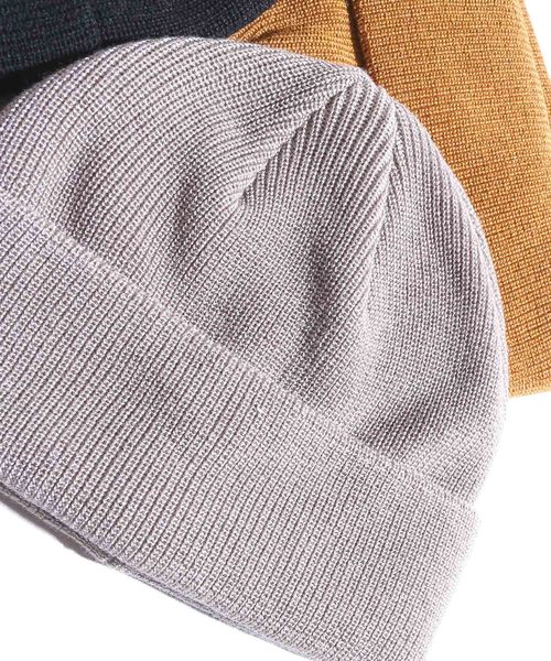 WEGO(ウィゴー)の「WEGO/ショートニットキャップ(ニットキャップ/ビーニー・メンズ・マスタード/グレー/ブラック・FREE)」の7枚目の写真