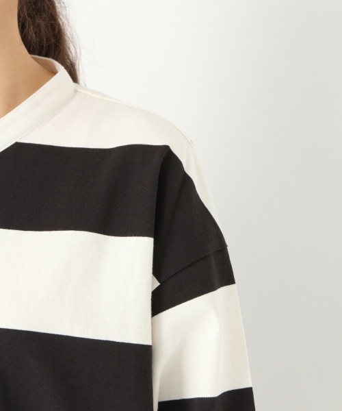 niko and...（ニコアンド）の「オリジナル空紡糸ボーダーラガーシャツ（Tシャツ/カットソー・レディース・ブラック/イエロー/レッド/ネイビー・LARGE/MEDIUM）」の12枚目の写真